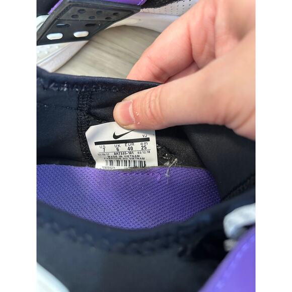 Nike Air Huarache AH7335-101 Sneaker White Purple Men's Size 7 - Picture 5 of 7